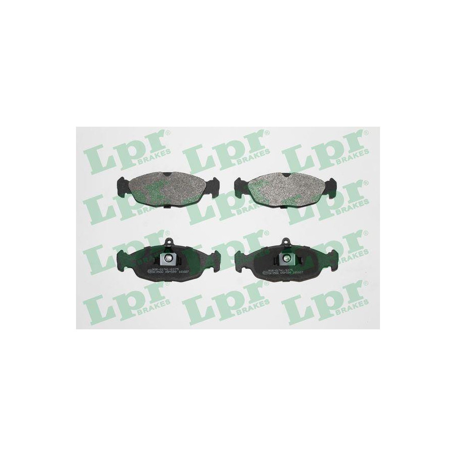 Jeu de 4 plaquettes de frein 05P599 LPR