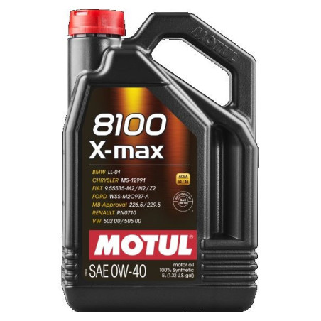 Huile moteur 8100 X-MAX SAE 0W-40 5L 104533 MOTUL
