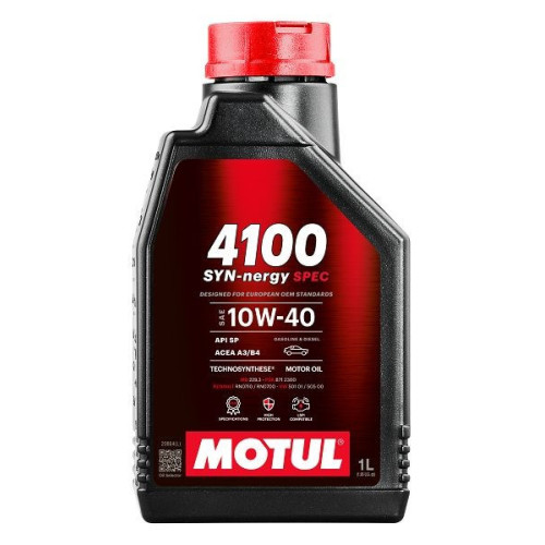 Huile moteur 4100 SYN-NERGY SPEC SAE 10W-40 1L 112890 MOTUL