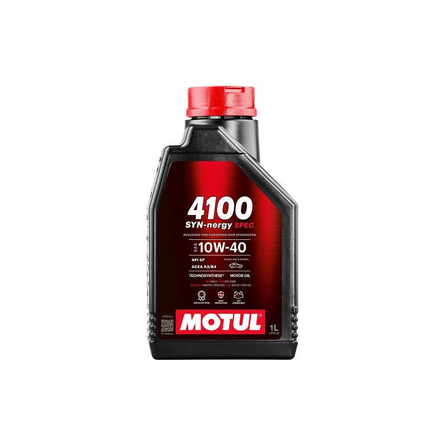 Huile moteur 4100 SYN-NERGY SPEC SAE 10W-40 1L 112890 MOTUL