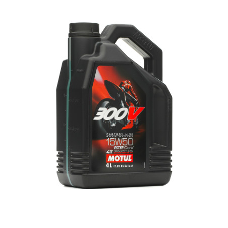 Huile moteur 300V Racing/Road 15W-50 4L 104129 MOTUL