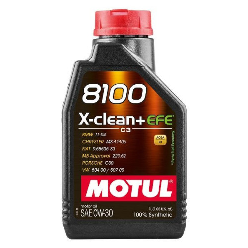 Huile moteur 8100 X-CLEAN+EFE SAE 0W-30 C3 1L 111657 MOTUL