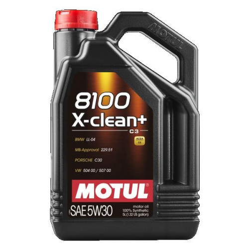 Huile moteur 8100 X-CLEAN+ SAE 5W-30 C3 5L 106377 MOTUL