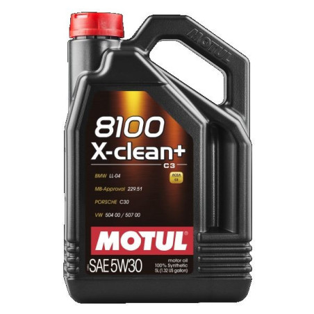 Huile moteur 8100 X-CLEAN+ SAE 5W-30 C3 5L 106377 MOTUL