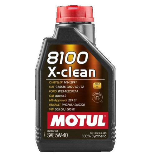 Huile moteur 8100 X-CLEAN SAE 5W-40 1L 102786 MOTUL