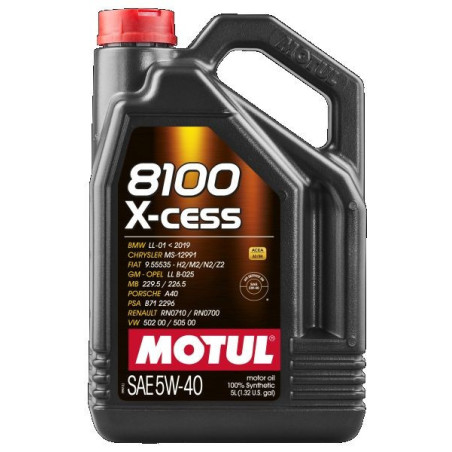 Huile moteur 8100 X-CESS SAE 5W-40 5L 102870 MOTUL