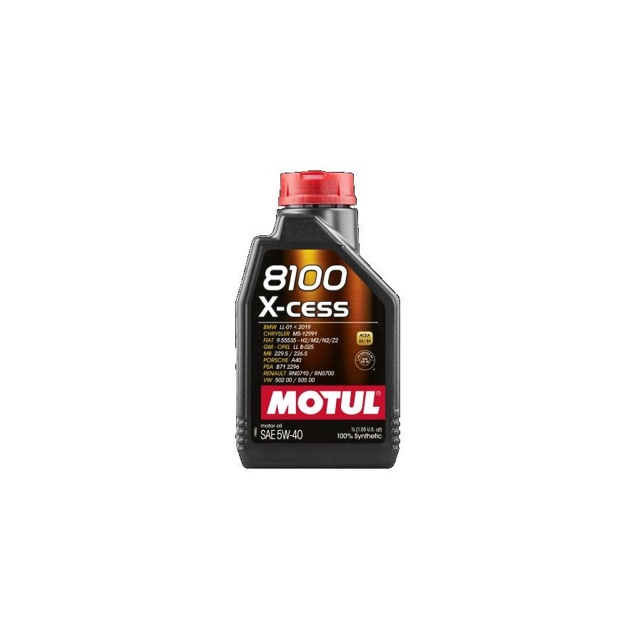 Huile moteur 8100 X-CESS SAE 5W-40 1L 102784 MOTUL