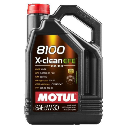 Huile moteur MOTUL 8100 X-CLEAN EFE 5W30 5L 109471 | MSC Auto Pièces