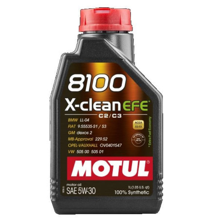 Huile moteur 8100 X-CLEAN EFE C2,C3 SAE 5W-30 1L 109470 MOTUL