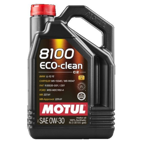 Huile moteur 8100 ECO-CLEAN C2 SAE 0W-30 5L 102889 MOTUL