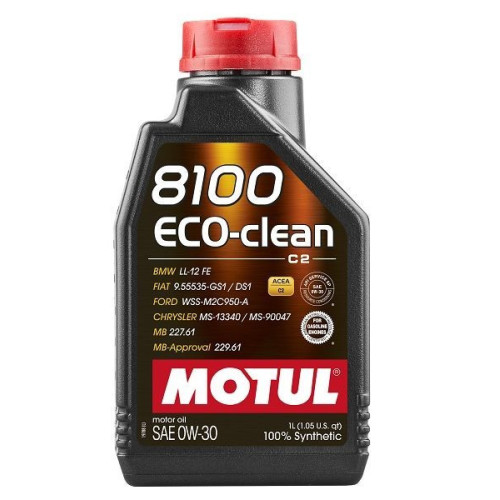 Huile moteur 8100 ECO-CLEAN C2 SAE 0W-30 1L 102888 MOTUL