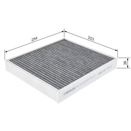 Filtre d'habitacle R5502 / 1987435502 BOSCH