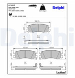 jeu de plaquettes de frein LP1612 DELPHI