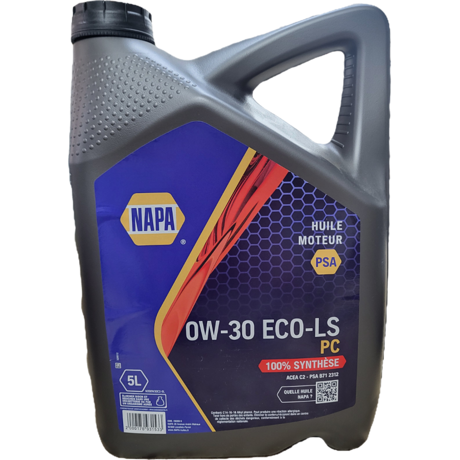 Huile moteur 0W-30 ECO-LS PC 5L NOS0W30C2-5L NAPA