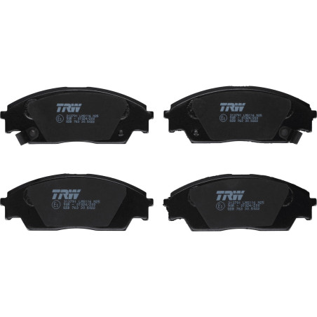 Jeu de 4 plaquettes de frein GDB763 TRW