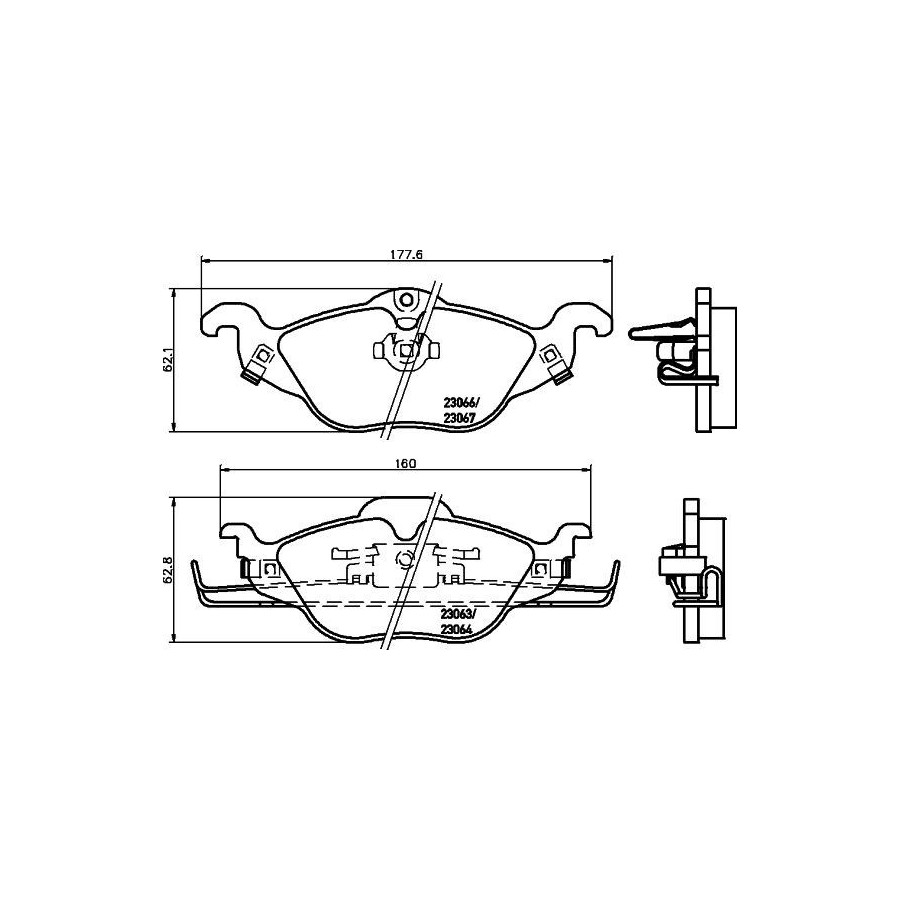 Plaquettes de frein MINTEX MDB1908 | MSC Auto Pièces