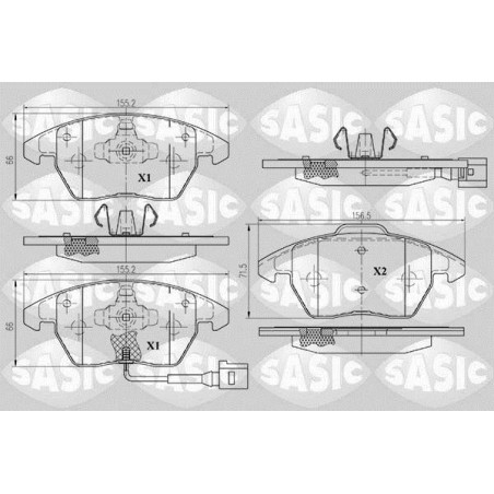 Plaquettes de frein 6216004 SASIC