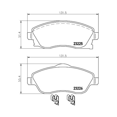 Plaquettes de frein MDB2702 MINTEX