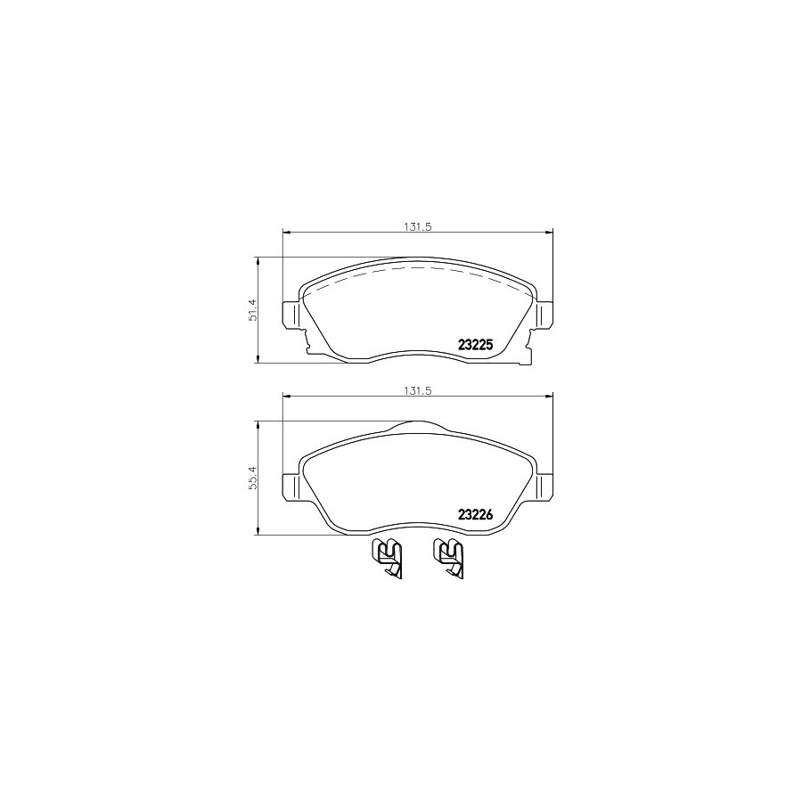 Plaquettes de frein MDB2702 MINTEX