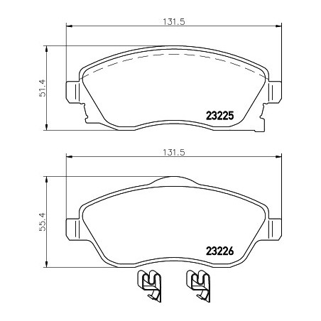 Plaquettes de frein MDB2702 MINTEX