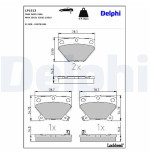 Plaquettes de frein LP1513 DELPHI