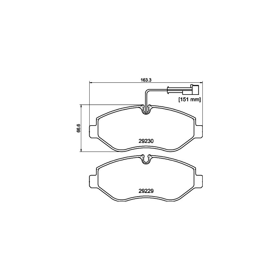 Plaquettes de frein MDB2917 MINTEX