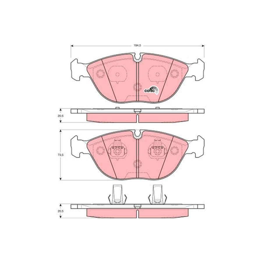 Plaquettes de frein P14523 BMW