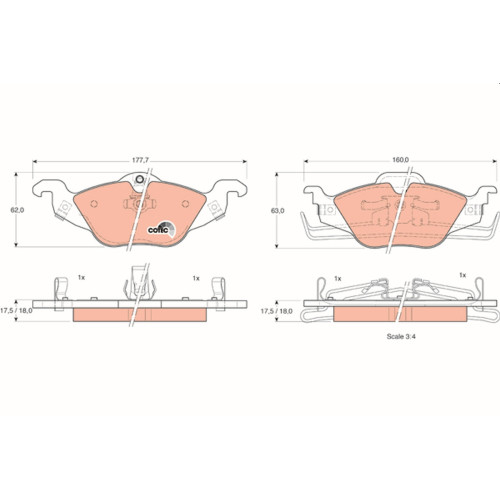 Plaquettes de frein RBP026 REQUAL