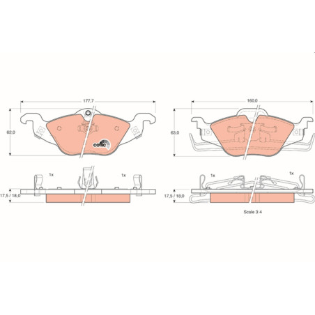 Plaquettes de frein RBP026 REQUAL