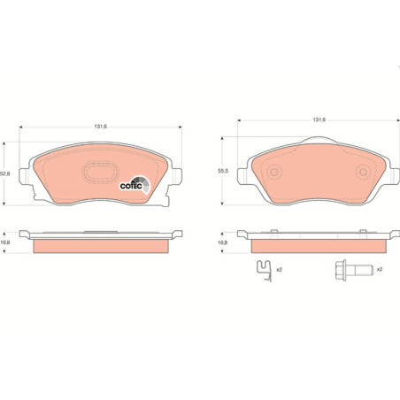Plaquettes de frein RBP033 REQUAL