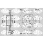 Disques de frein 6104036 SASIC
