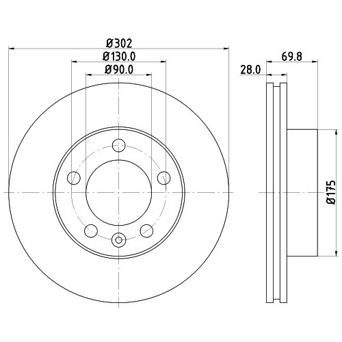 Jeu de disques de frein MDC2240 MINTEX
