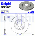 Disques de frein BG3622 DELPHI