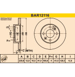 Disques de frein BAR12116 BARUM